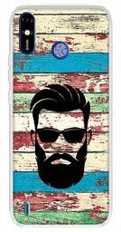 Amazon Brand - Solimo Designer Multicolor Beard Man Black Printed Soft Back Case Mobile Cover for Tecno Spark Go Plus