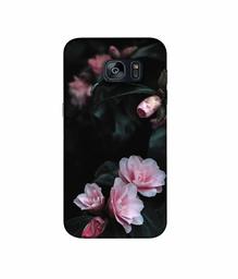 Amazon Brand - Solimo Designer Dark Flowers Photography 3D Printed Hard Back Case Mobile Cover for Samsung Galaxy S7 Edge