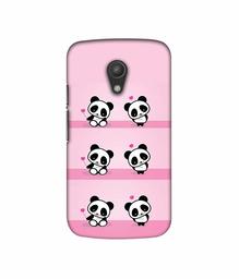 Amazon Brand - Solimo Designer Panda Pattern 3D Printed Hard Back Case Mobile Cover for Motorola Moto G 2nd Generation