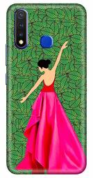 Amazon Brand - Solimo Designer Girl Leaf Design 3D Printed Hard Back Case Mobile Cover for Vivo Y19 / Vivo U20