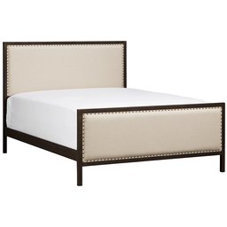 Amazon Brand – Stone & Beam Avondale Nailhead Trim King Bed with Headboard, 79.5