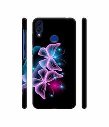 Amazon Brand - Solimo Designer Butterflies Neon Light 3D Printed Hard Back Case Mobile Cover for Huawei Honor 8C