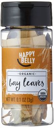 Amazon Brand - Happy Belly Organic Bay Leaves, 0.1-Ounce