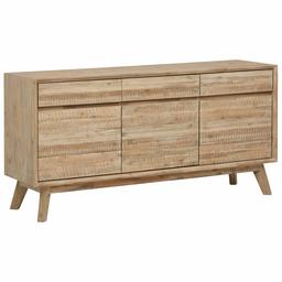 Amazon Brand – Stone & Beam Rylee Modern Acacia Wood 3-Drawer Sideboard Buffet, 63