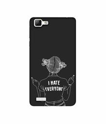 Amazon Brand - Solimo Designer I Hate Everyone 3D Printed Hard Back Case Mobile Cover for Vivo V1