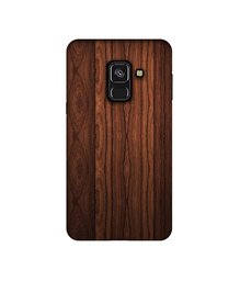 Amazon Brand - Solimo Designer Wooden Texture UV Printed Soft Back Case Mobile Cover for Samsung Galaxy A8 Plus