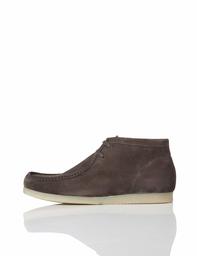 find. Men's Leather Wallabee Mocassin, Grey, US 11