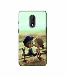 Amazon Brand - Solimo Designer Love Couples Pattern 3D Printed Hard Back Case Mobile Cover for OnePlus 7