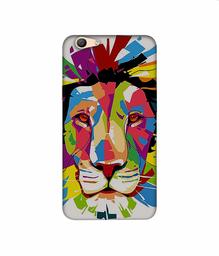 Amazon Brand - Solimo Designer Lion Multicolor Vector 3D Printed Hard Back Case Mobile Cover for Oppo F1s