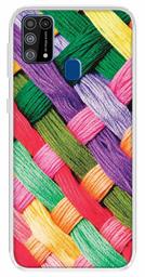 Amazon Brand - Solimo Designer Multicolor Colorful Yarn Pattern Printed Soft Back Case Mobile Cover for Samsung Galaxy M31