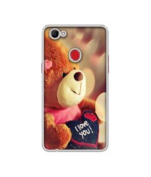 Amazon Brand - Solimo Designer Teddy Bear UV Printed Soft Back Case Mobile Cover for Oppo F7