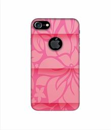 Amazon Brand - Solimo Designer Pink Flower Banch Print On Cloth 3D Printed Hard Back Case Mobile Cover for Apple iPhone 7 (with Logo Cut)