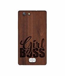 Amazon Brand - Solimo Designer Girl Boss On Wood UV Printed Soft Back Case Mobile Cover for Oppo Neo 5 (2015)