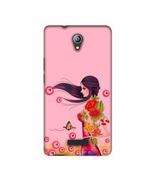 Amazon Brand - Solimo Designer Lady Vector Pattern 3D Printed Hard Back Case Mobile Cover for Micromax Canvas Pace 4G Q416