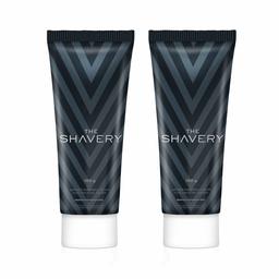 Amazon Brand - The Shavery Lather Shaving Cream (With Lime Oil, Shea Butter & Menthol Extract) - 100g (Pack of 2)