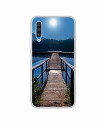 Amazon Brand - Solimo Designer Wooden Beach UV Printed Soft Back Case Mobile Cover for Samsung Galaxy A50