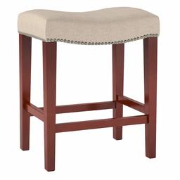 Amazon Brand – Ravenna Home Faraday Saddle Nailhead Stool