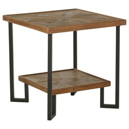 Amazon Brand – Stone & Beam Bernice Industrial Reclaimed Fir Wood Side End Table, 20