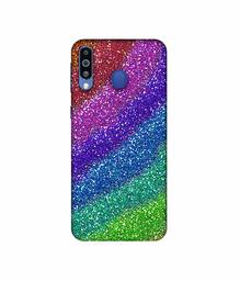 Amazon Brand - Solimo Designer Multicolor Sparkle 3D Printed Hard Back Case Mobile Cover for Samsung Galaxy M21