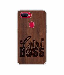 Amazon Brand - Solimo Designer Girl Boss On Wood UV Printed Soft Back Case Mobile Cover for Oppo F9 Pro