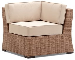 Strathwood Griffen All-Weather Wicker Sectional Corner Chair, Natural