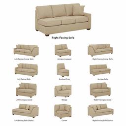 Amazon Brand – Stone & Beam Bagley Sectional Component, Right-Facing Sofa, Fabric, 75