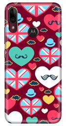 Amazon Brand - Solimo Designer Heart Pattern Design 3D Printed Hard Back Case Mobile Cover for Motorola Moto E6s / Motorola Moto E6 Plus