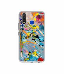 Amazon Brand - Solimo Designer Paint Texture UV Printed Soft Back Case Mobile Cover for Vivo U20