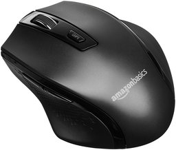 AmazonBasics Ergonomic Wireless Mouse - DPI Adjustable Black