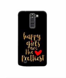 Amazon Brand - Solimo Designer Happy Girls are The Prettiest 3D Printed Hard Back Case Mobile Cover for LG K10