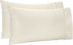 AmazonBasics Light-Weight Microfiber Pillowcases - 2-Pack, Standard, Cream