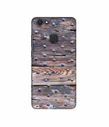 Amazon Brand - Solimo Designer Wooden Blocks Check 3D Printed Hard Back Case Mobile Cover for Vivo V7 Plus