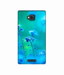 Amazon Brand - Solimo Designer Blue Flower UV Printed Soft Back Case Mobile Cover for Lava A82