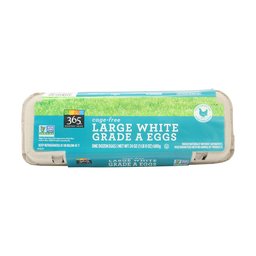 365 Everyday Value, Cage-Free Large White Grade A Eggs, 12 CT