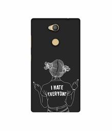 Amazon Brand - Solimo Designer I Hate Everyone 3D Printed Hard Back Case Mobile Cover for Sony Xperia L2