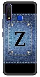 Amazon Brand - Solimo Designer Button Jeans Alphabet-Z 3D Printed Hard Back Case Mobile Cover for Vivo Y19 / Vivo U20