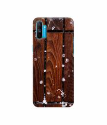 Amazon Brand - Solimo Designer Wood with Snow 3D Printed Hard Back Case Mobile Cover for Realme C3