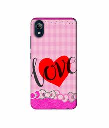 Amazon Brand - Solimo Designer Love Print On Cloth Pattern 3D Printed Hard Back Case Mobile Cover for Vivo Y91i