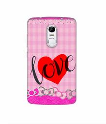 Amazon Brand - Solimo Designer Love Print On Cloth Pattern 3D Printed Hard Back Case Mobile Cover for Lenovo Vibe X3