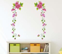 Amazon Brand - Solimo Wall Sticker for Living Room (Flower Garland, Ideal Size on Wall - 58 cm x 62 cm)