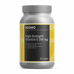 Marque Amazon - Solimo Complément alimentaire avec 268 mg de vitamine E, 365 capsules