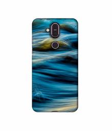 Amazon Brand - Solimo Designer Sea Wave 3D Printed Hard Back Case Mobile Cover for Nokia 8.1