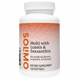 Amazon Brand - Solimo Multi with Lutein and Zeaxanthin, 120 Softgels, Two Month Supply