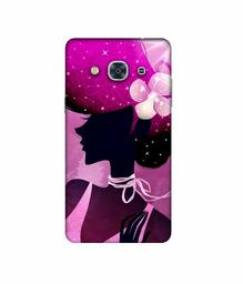 Amazon Brand - Solimo Designer Lady Vectors 3D Printed Hard Back Case Mobile Cover for Samsung Galaxy J3 Pro