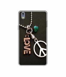 Amazon Brand - Solimo Designer Love and Peace UV Printed Soft Back Case Mobile Cover for Lyf Water 8