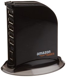 AmazonBasics 7 Port USB 2.0 Hub with 5V/4A Power Adapter