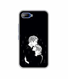 Amazon Brand - Solimo Designer Couples Standing in Rain UV Printed Soft Back Case Mobile Cover for Itel A25