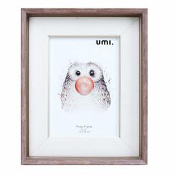 UMI. by Amazon - Classic Imitation Wood Grain Crude Wood Color Photo Frame 5X7 Inch(13X18 CM) PS Foam Environmental Protection Picture Frame，Wall Decoration and Tabletop Display