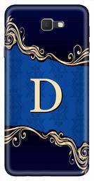 Amazon Brand - Solimo Designer Blue Pattern Alphabet-D 3D Printed Hard Back Case Mobile Cover for Samsung Galaxy J7 Prime