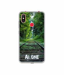 Amazon Brand - Solimo Designer Alone UV Printed Soft Back Case Mobile Cover for Redmi Note 6 Pro